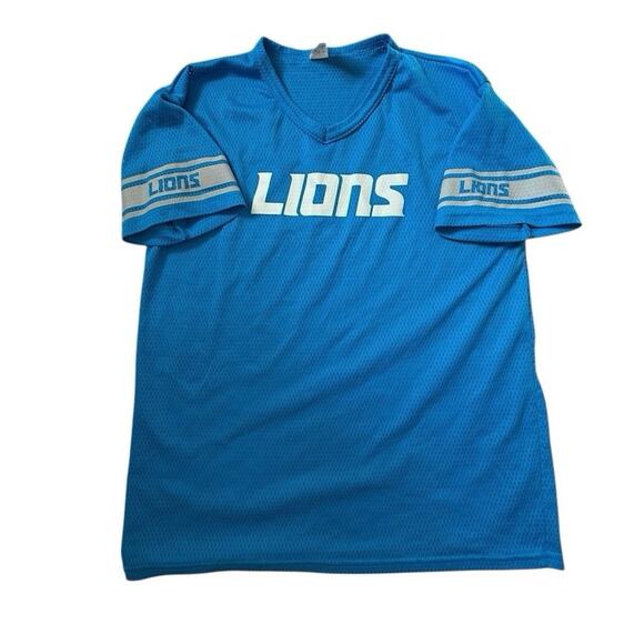 Detroit Lions blue Franklin Mesh Jersey Womens Small see measurements boxy fit - Picture 3 of 7